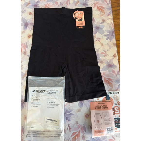 Shapermint Essentials High Waisted Shaper Shorts Black Plus Size 3XL/3TG NWT - Picture 1 of 9